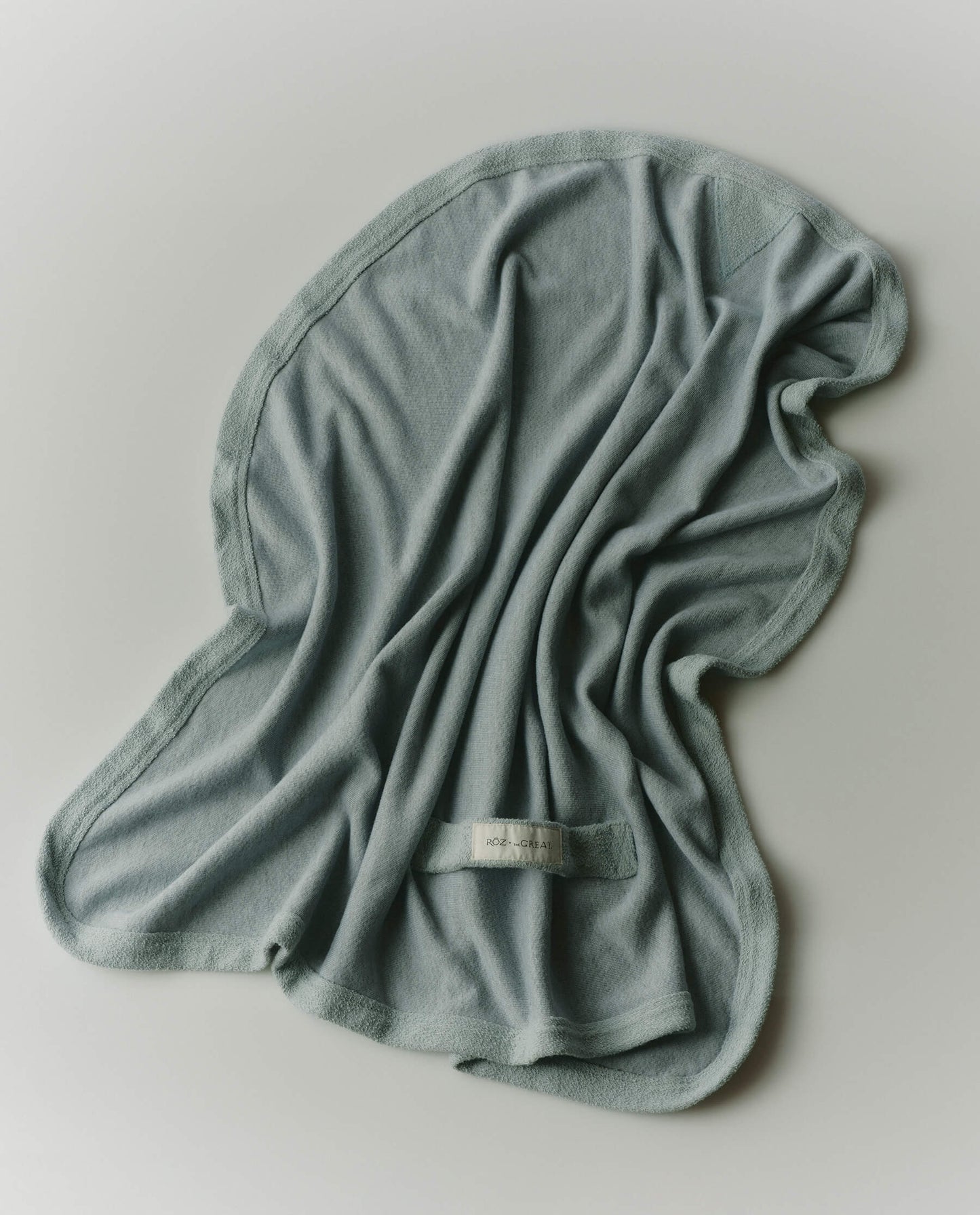 RŌZ + The GREAT The Sweatshirt Hair Towel. -- Seaglass
